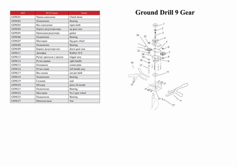 Мотобур ADA Ground Drill 9 + шнек ADA Drill 250/800